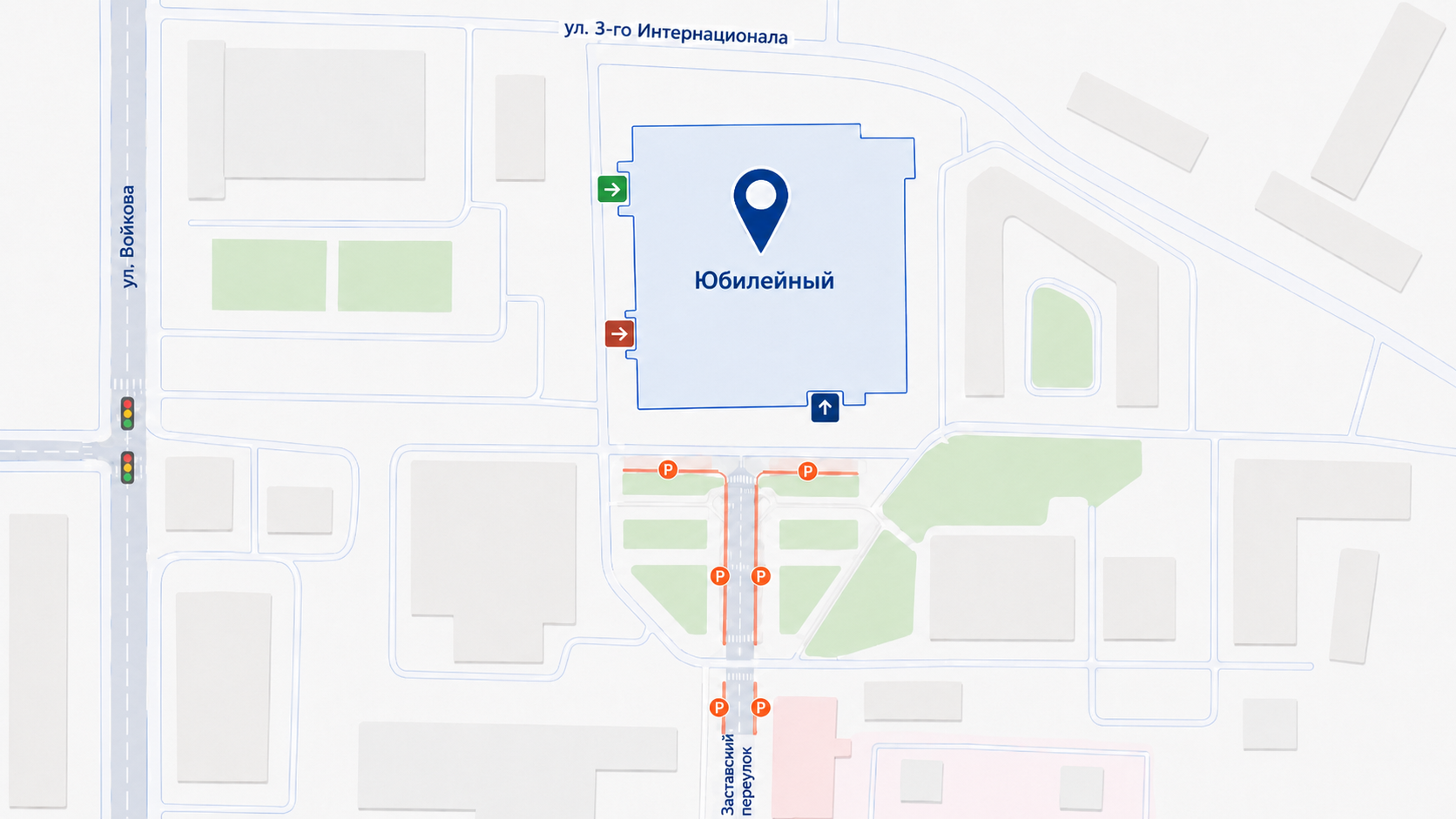 Схема проезда к ДС Юбилейный